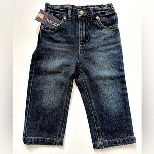 BNWT CHEROKEE 5-POCKET 1/2 ELASTIC WAIST JEANS - 18 MONTHS